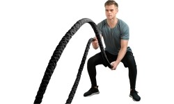 Battle Ropes inSPORTline: Natūrali jėgos-kovos virvė iš sizalio inSPORTline Waverope Base 9m 40mm 5,7kg