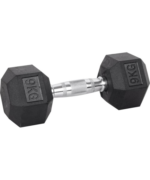 Hexagon Dumbbells inSPORTline: Šešiakampis hantelis inSPORTline HEX 9kg