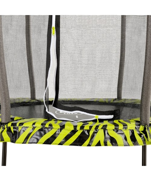 EXIT Tiggy Junior batutas su apsauginiu tinklu, ø140 cm, juodas/žalias