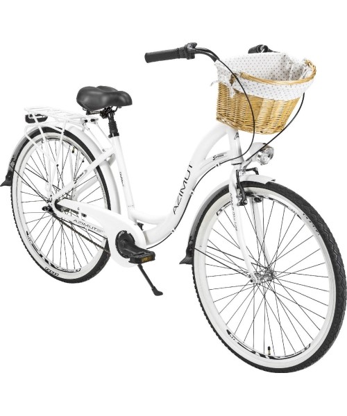 City Bikes : Dviratis AZIMUT Sarema ALU 28" 3-speed 2023 white matt