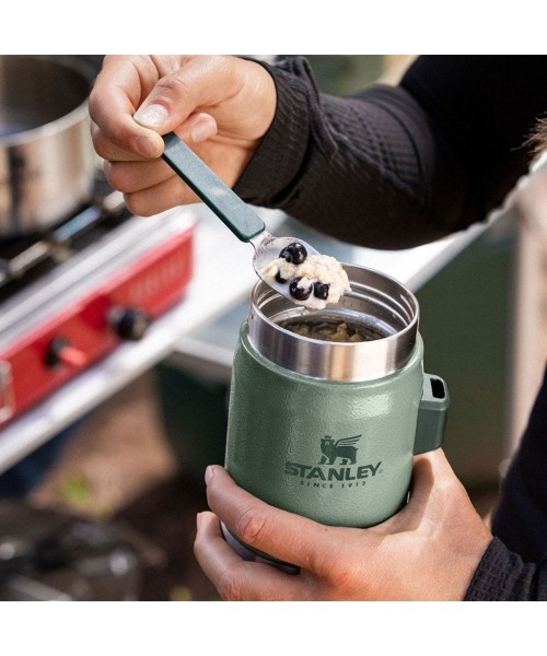 Thermoses Stanley: Termosas maistui Stanley Classic Legendary 0.4L, žalias, su šaukštu