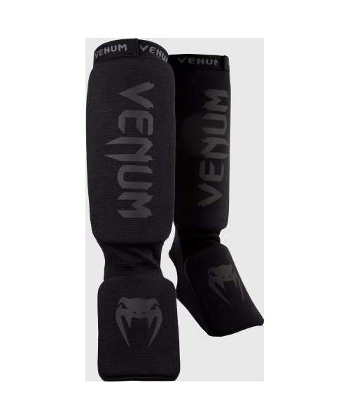 Leg Protection Venum: "Venum Kontact" blauzdų apsaugos - Juodos/juodos spalvos