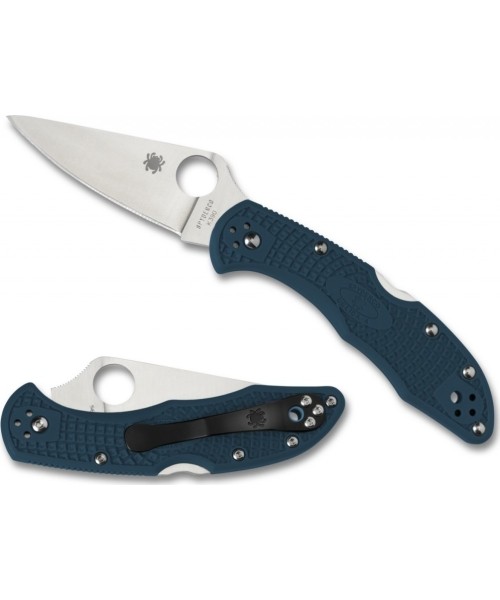 Medžiokliniai ir išgyvenimo peiliai Spyderco, Inc.: Sulankstomas peilis Spyderco C11FPK390 Delica 4, mėlynas