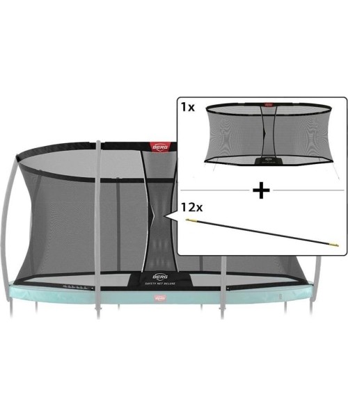 Batutų dalys ir aksesuarai BERG: Grand Safety Net Deluxe - Netting 470 + Tent Tubes