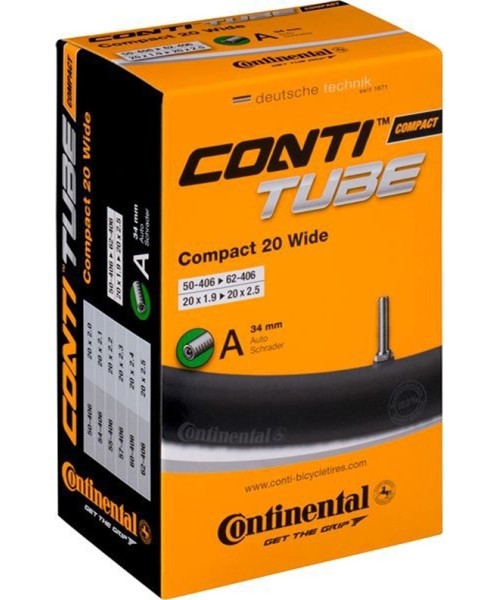 Continental COMPACT 20 Wide inner tube // 20" x 1.90 / 2.50" (50/62 - 406), AV 34 mm