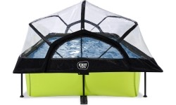 EXIT Lime pool 300x200x65cm with dome and filter pump - green