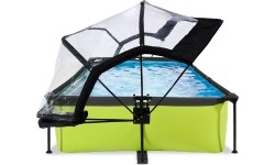 EXIT Lime pool 300x200x65cm with dome and filter pump - green