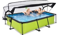 EXIT Lime pool 300x200x65cm with dome and filter pump - green