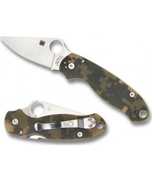 Medžiokliniai ir išgyvenimo peiliai Spyderco, Inc.: Sulankstomas peilis Spyderco C223GPCMO Para 3 Camo