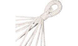 Hamakas Spokey ZUNI 200 x 100 cm, medvilninis su mediniu skersiniu, pilkas