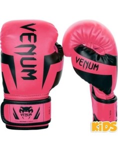 Venum Elite Kids Exclusive vaikiškos bokso pirštinės, fluorescencinės rožinės