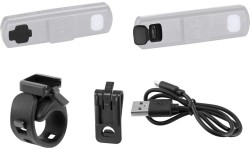 Galinis žibintas FORCE ATOM 40LM USB, juodas