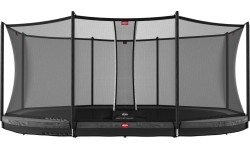 Batutas BERG Grand Favorit InGround 520, pilkas + apsauginis tinklas Comfort