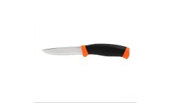 Knife Morakniv Companion F, Serrated, Stainless Steel, Orange