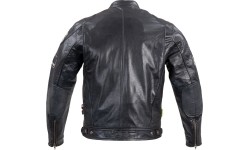 Vyriška odinė motociklininko striukė W-TEC Black Cracker - Juoda