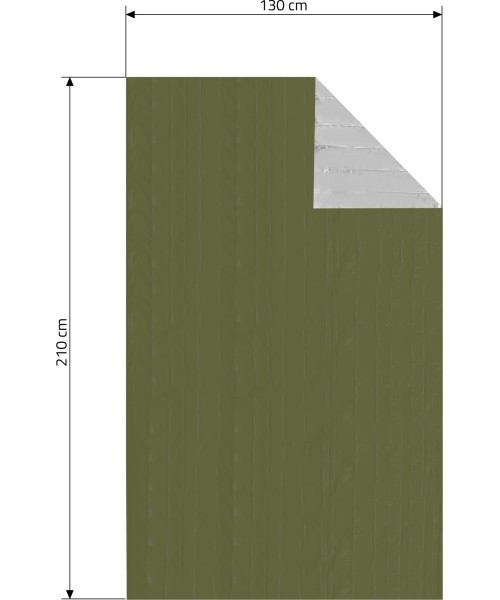 Isothermal Foil Cattara SOS - Green 210x130cm