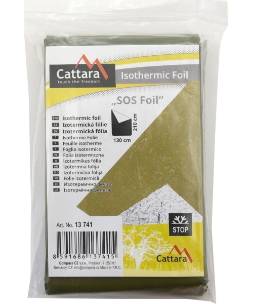 Isothermal Foil Cattara SOS - Green 210x130cm