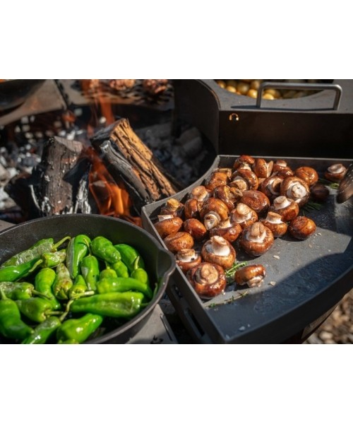 Modular Remundi grill pan with wall module