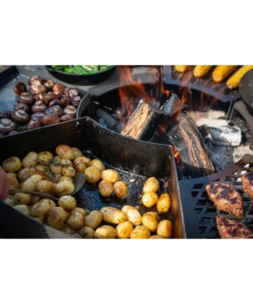 Modular Remundi grill pan with wall module