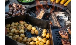 Modular Remundi grill pan with wall module