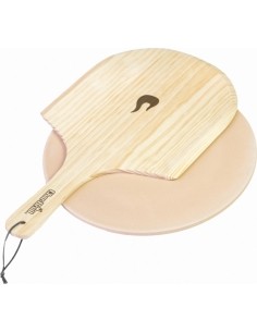 Char-Broil round pizza stone and peel set