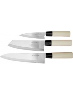 Satake Megumi peilių rinkinys, 3 vnt. (Chef/Bunka/universalus)