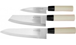 Set of 3 Satake Megumi Chef/Bunka/universal knives