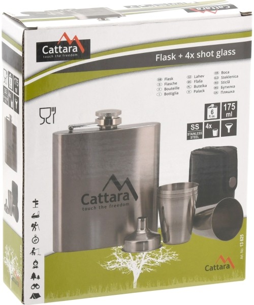 Gertuvė su 4 taurelėmis Cattara 175 ml