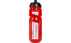 Water Bottle FORCE Stripe 0.75l (red/white)
