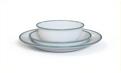Emaliuota lėkštė „Origin Outdoors Ocean Deep“, 20 cm, balta