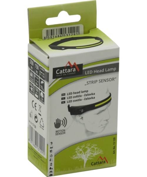Prožektorius ant galvos STRIP SENSOR 350 lm, įkraunamas