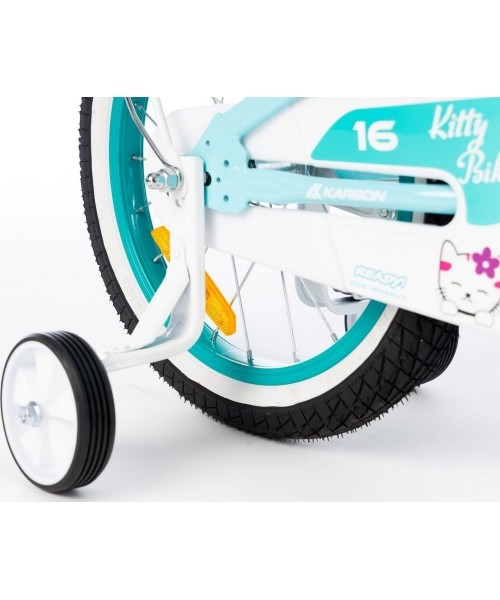 Dviratis Karbon Kitty 16 turquoise-white