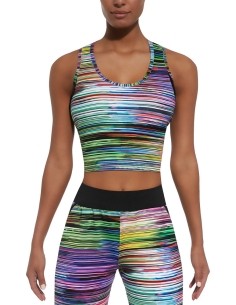 Women’s Sports Top BAS BLACK Tropical-Top 30 - Multi-Coloured