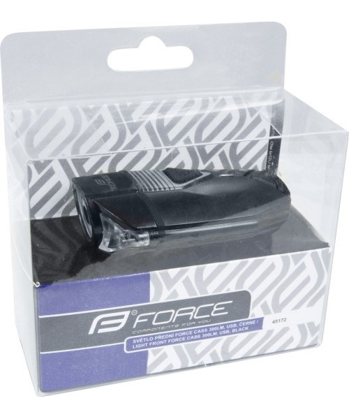 FORCE CASS 300LM Front Light, USB (black)
