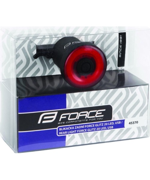 Rear light FORCE GLITZ 20LM 20LED USB