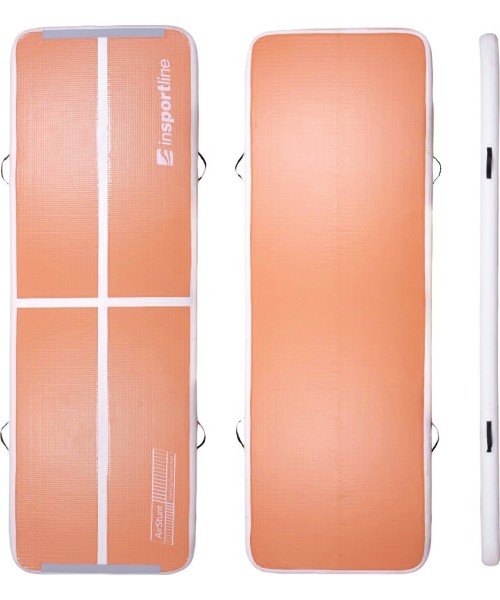 Inflatable Exercise Mat inSPORTline Airstunt 500 x 100 x 10 cm Mocha Mousse w/ Electric Pump