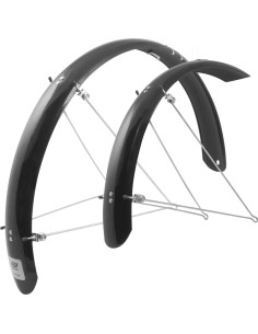 FORCE Aluflex 20" Bicycle Fenders with Stays (PET Plastic, Black)