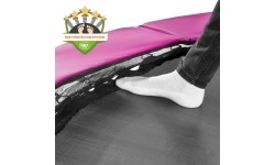EXIT Silhouette ground trampoline ø244cm with safety net - pink Outdoor Round Coil spring Sunken trampoline