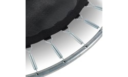 EXIT Silhouette ground trampoline ø244cm with safety net - pink Outdoor Round Coil spring Sunken trampoline