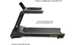 Elektrinis bėgimo takelis HMS Premium BE1862 pusiau komerciniam naudojimui