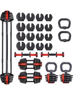 SGR18 PRO SET 3IN1 ADJUSTABLE DUMBBELLS 20 KGS HMS