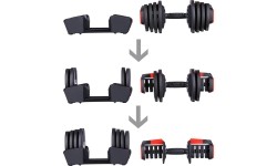 SGR18 PRO SET 3IN1 REGULIUOJAMI HANTELIAI 20 KG HMS