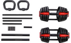 SGR18 PRO SET 3IN1 REGULIUOJAMI HANTELIAI 20 KG HMS