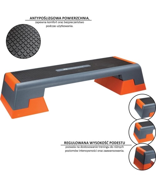 AS007 BLACK/ORANGE AEROBIC STEP HMS PREMIUM