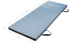 Sulankstomas gimnastikos kilimėlis HMS Premium MGS02 1800x600mm, pilkas