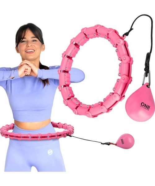 OHA02 HULA HOP PINK WITH WEIGHT ONE FITNESS
