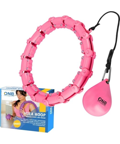 OHA02 HULA HOP PINK WITH WEIGHT ONE FITNESS