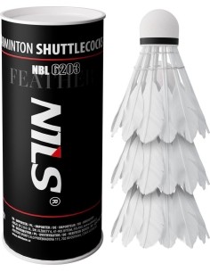 Plunksniniai badmintono skraidukai NILS NBL6203, 3 vnt.