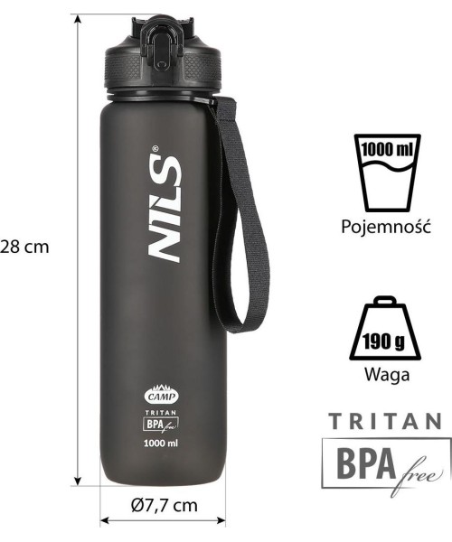 NCD68 BOTTLE BLACK TRITAN NILS CAMP