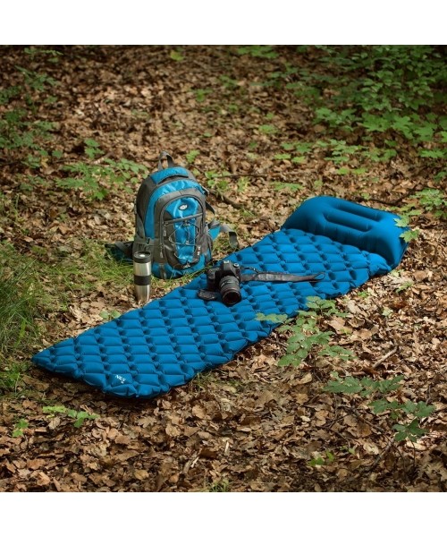 NC4006 TURQUOISE TOURIST MAT WITH PUMP NILS CAMP